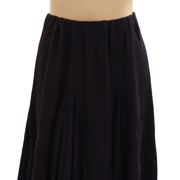 Free People Madras That Solid Linen Maxi Skirt A Line Godet Mid Rise XS 284925 - Picture 6 of 8